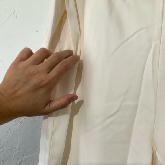 ModCloth Business Officewear High Waisted Wide-Leg Cream Trousers Pants Sz 14 - Picture 9 of 14